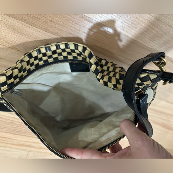 Clare V Checkered Black and Tan Crossbody Bag - Picture 9 of 11